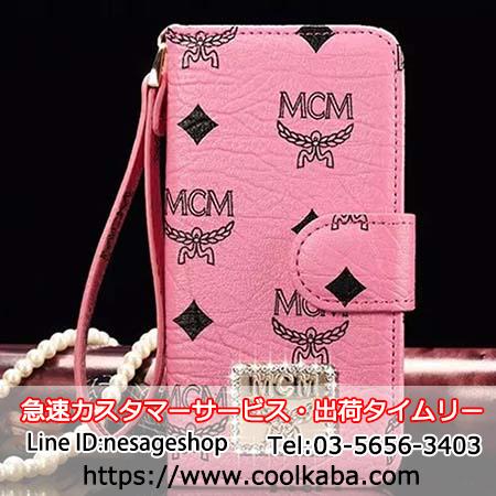 iphone8plusケース mcm ピンク