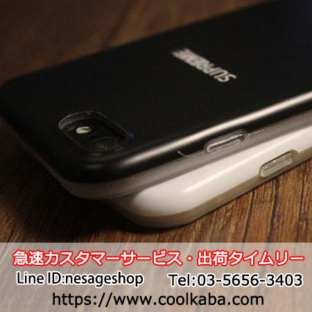 iphone7s保護カバー 簡潔風 ブラック/ホワイト