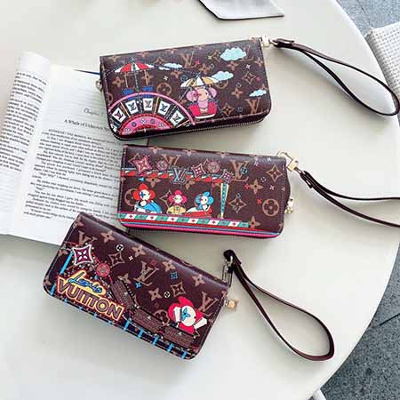 LV 財布型 ケース 本革製品 カード収納 クリスマス風