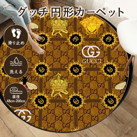 グッチ おしゃれ 円形 カーペット センターラグ インテリア 北欧風