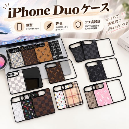 iPhone Duoケース ハイ ブランド ルイヴィトン iphone duo 携帯ケース PUレザー モノグラム&ダミエ 定番 人気 新作の