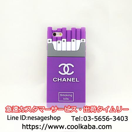 シャネル タバコケース Iphone8 Xケース コピー Chanel パロディー風 アイフォンx 7sケース シーガレット シリコン