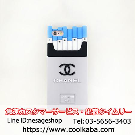 シャネル タバコケース Iphone8 Xケース コピー Chanel パロディー風 アイフォンx 7sケース シーガレット シリコン