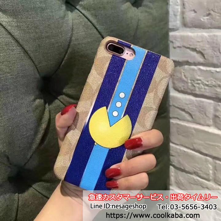 コーチ iphone8ケース パックマン coach iphoneX/8 plusケース