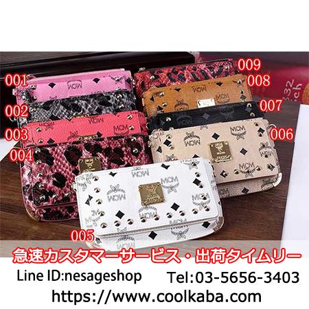  エムシーエム iphone7ケース バックデザイン ロゴ付き