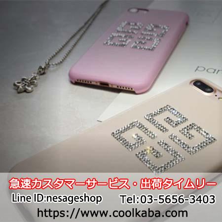 アイフォンX/7カバー ラインストーン ジバンシー