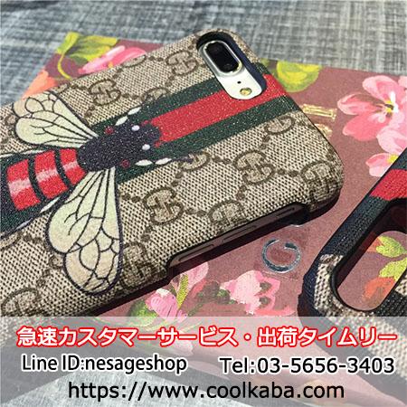グッチ iphone7/8ケース ハチミツ 刺繍