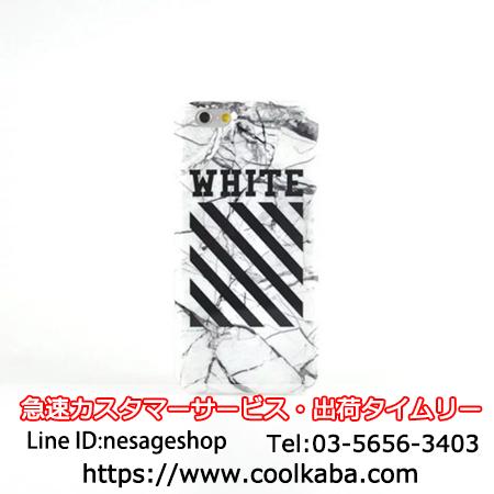 off white iphone7ケース 大理石柄