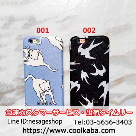 MiuMiu iphone6s携帯ケース 可愛いネコ
