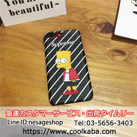 ザ・シンプソンズ iphone8 plusケース ブランド レザー