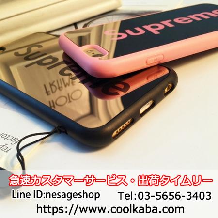 iphone8スマホケース シュプリーム 鏡面