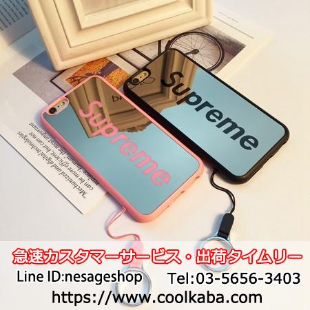シュプリーム iphone8 スマホケース 鏡面 SUPREME iphone7sケース ...