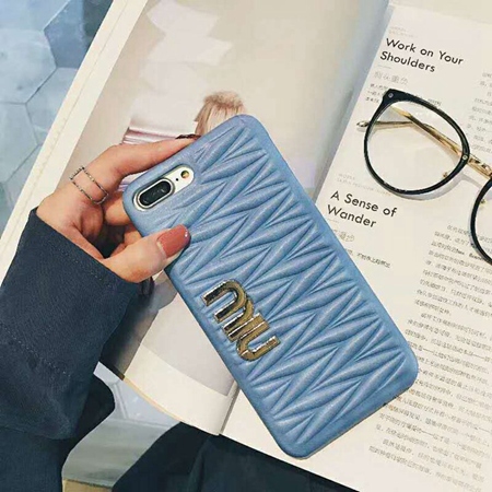 MIU MIU ブランド エンボス加工 iphone6S/X保護ケース