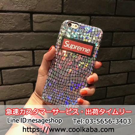 シュプリーム Iphone8 7 6s Plus スマホケース マジョーラ アイフォンテン携帯カバー キラキラ カッコイイ Supreme