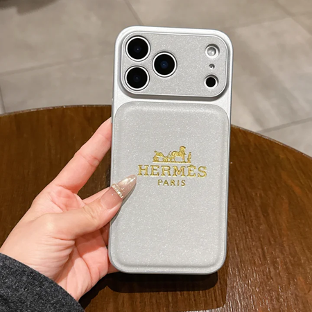 エルメスiphone 17/17promaxケース PUレザー ロゴ 箔押し hermes