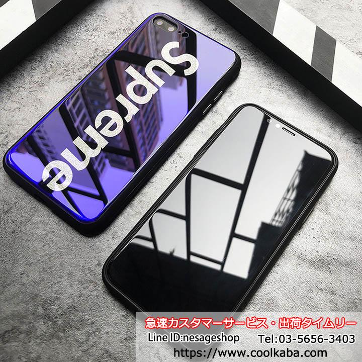 SUPREME アイフォン8 ガラス鏡面ケース
