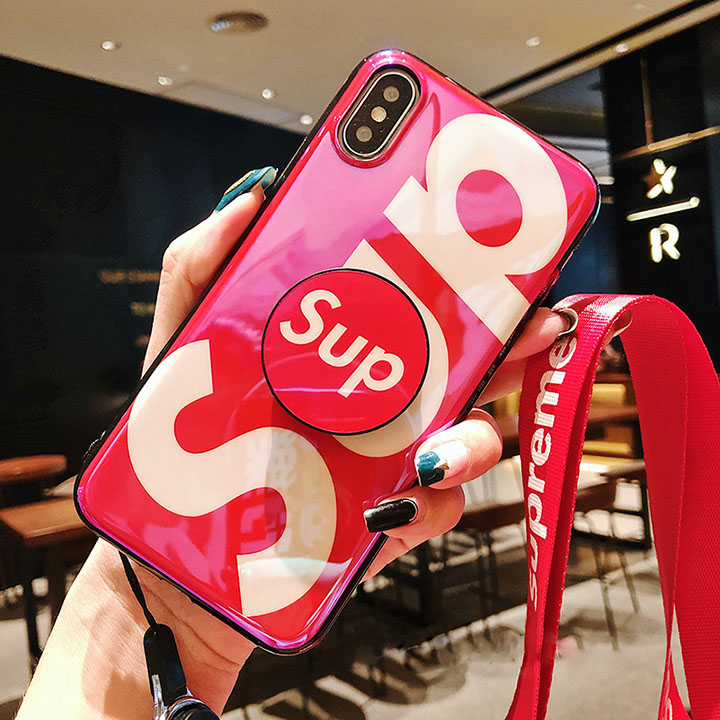 iPhoneXR ケース シュプリーム 気嚢スタンド