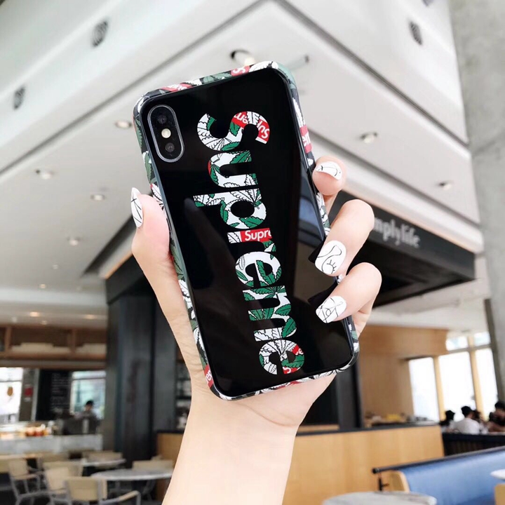 iPhonex ガラスケース シュプリーム