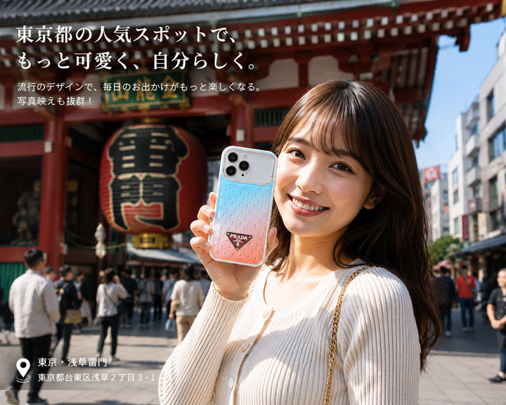 Prada 三角アイコン iphone17proケース