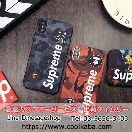 iphonex ケース SUPREME AAPE BY A BATHING APE コラボ