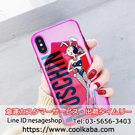 アイフォン テンカバー Moschino ブルーレイ