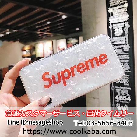 アイフォン8plus ケース Supreme 貝殻紋 Iphonex カバー シュプリーム Iphone8 おしゃれケース ペア用