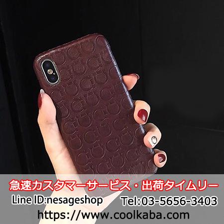 フェラガモ iPhoneX ケース レザー Ferragamo アイフォン8 8