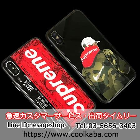 SUPREME ガラス面ケース アイフォン Xカバー