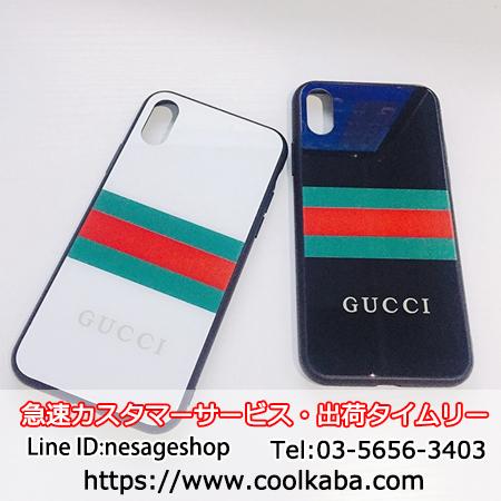 GUCCI ガラス背面iPhoneXs ケース