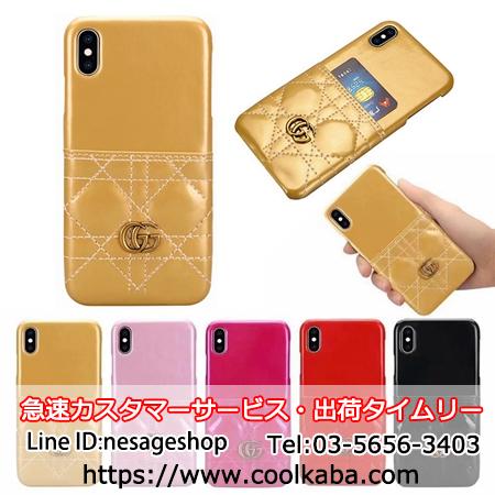 Gucci iphone xsケース エナメル革