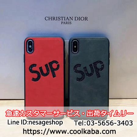 シュプリーム iPhoneXSMaxケース シンプル風