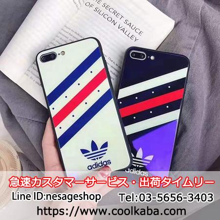 adidas アイフォーンxs ケース ガラス背面