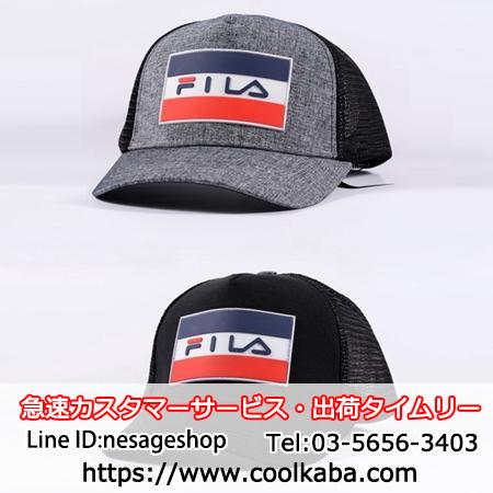 フィラ キャップ メンズ 男性 ベースボールキャップ Fila 帽子 英字マーク 野球帽 カッコイイ