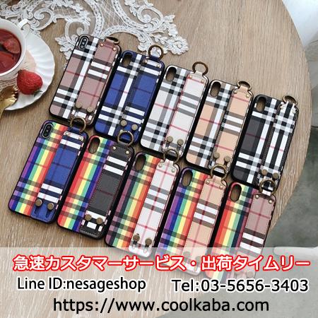 Burberry iphone11/xsケース 手持ちベルト付き