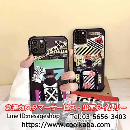 Off white パーカー柄つや消しスマホケース