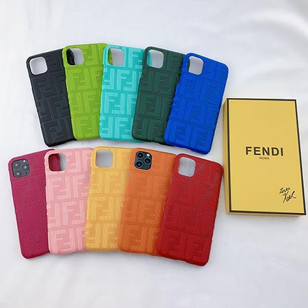 フェンディ iphone12 ケース ブランド カラフル 革製 Fendi アイホン12
