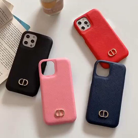 Dior iPhone12 ケース 金具ロゴ付き