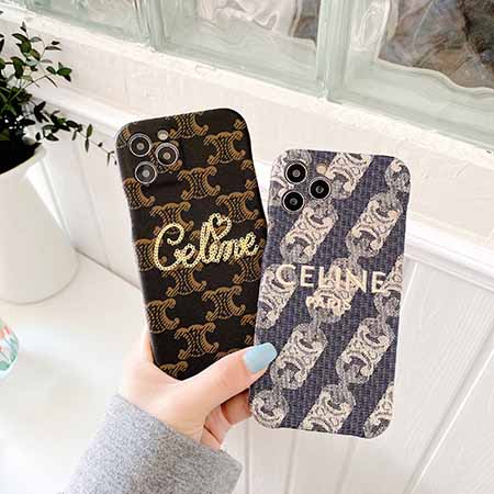 CELINE iPhone12 ケース 刺繍 布製