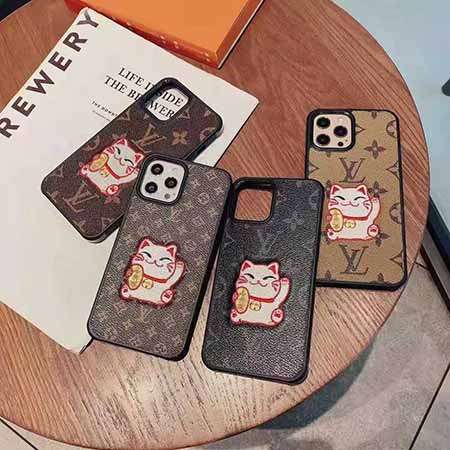 ルイヴィトン幸運な猫柄刺繍iphone12ケース