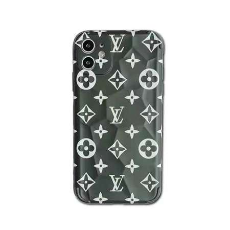 ブランド ルイヴィトンアイフォン12スマホケース 黑白 菱型デザインLouis Vuitton iphone12pro/12mini携帯ケース