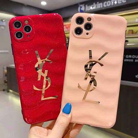 YSL 大きいロゴ模様 iphone12ケース 