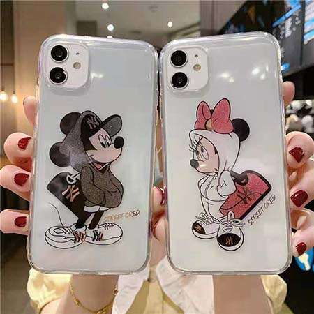 Ny Iphone12promaxカバーフ ェスアメカジ風アイフォーン12mini 12保護ケースお洒落 ブランドアイフォン 11proケース Ny Disney コラボ アイホンx Xs Ny カバー ミッキー柄 可愛い