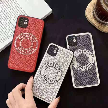 Burberry 英字プリント付 iphone12ケース