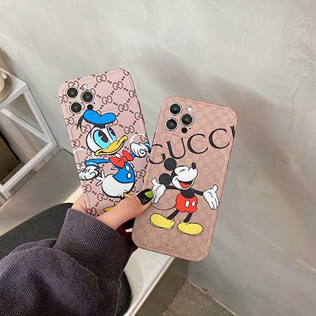 グッチ ミッキー柄 アイフォン12 12pro Maxケース Gucci 可愛いドナルドダック Iphone12mini 12proカバー ブランド Gucci定番柄iphone11 Xr X 8 8plus ジャケットケース おしゃれ ミッキー かわいい トレンド 清楚系 薄型 送料無料