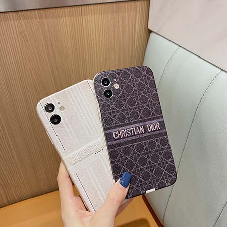 CHRISTIAN DIOR英字刺繍 アイフォーン12スマホケース 