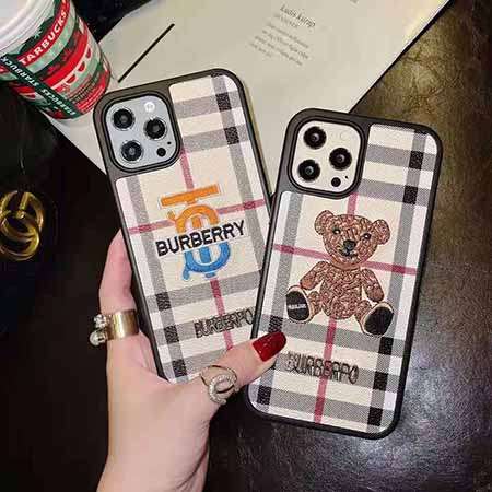 バーバリーBurberry風 iphone12ケース 革製 チェック柄 アイフォン