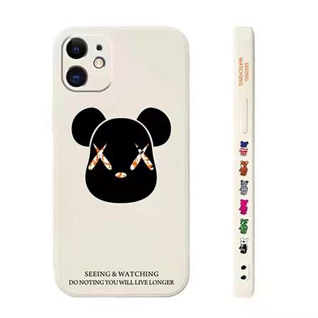 Kaws 暴力熊 Iphone12 Pro Maxケース カウズ 側面 熊柄 可愛い Iphone12 12miniケース Gloomy Bear ブランド ファション アイフォン11 Xs Xrケース ペア Kaws Iphone8 7plus ケース 耐衝撃 スタンド可能 2色 送料無料