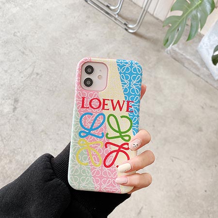 Loewe iPhone 12 pro max保護ケース カラフル 落書き アイフォーン 