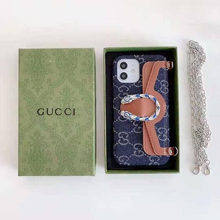 Gucci iphone12Promax カード収納 カバー グッチ ポーチバッグ型 