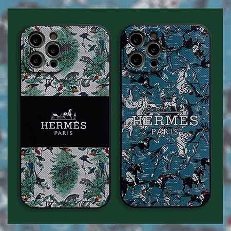 落書き スマホケース iPhone 12 13Pro hermes